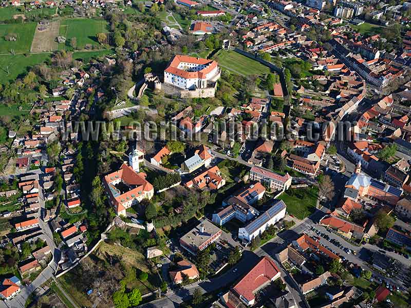 AERIAL VIEW photo of Siklos, Hungary.