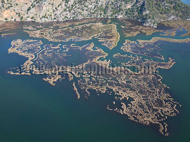 AERIAL VIEW photo of Dalyan Lagoon, Turkey.