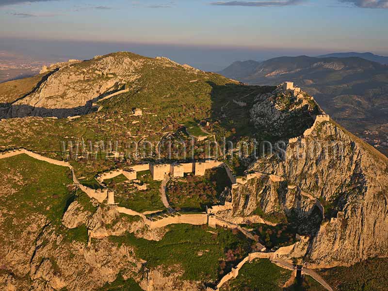 AERIAL PHOTO Acrocorinth, Peloponnese Peninsula, Greece.