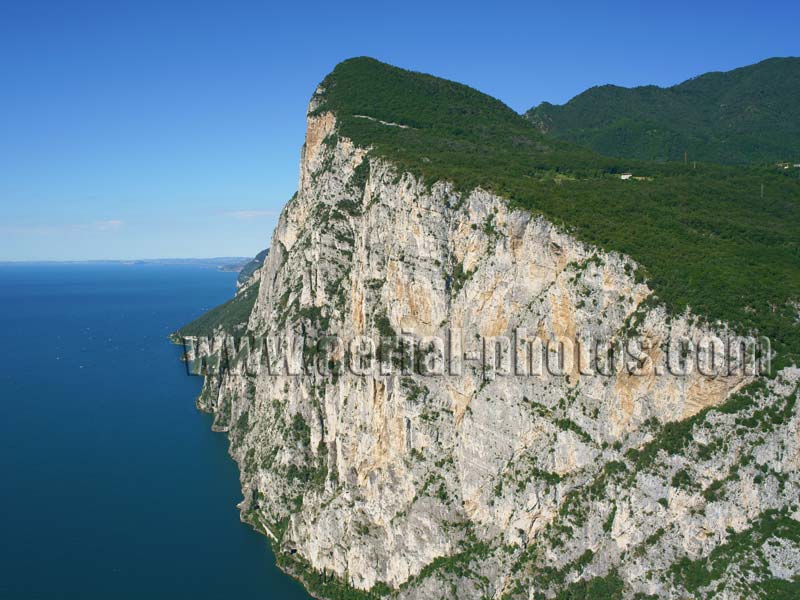 AERIAL VIEW photo of Monte Castello, Tignale, Lake Garda, Lombardy, Italy. VEDUTA AEREA foto, Lago di Garda, Lombardia, Italia.