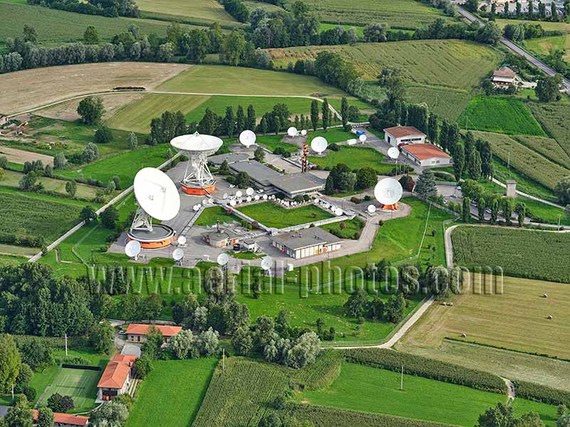 AERIAL VIEW photo of Lario Space Center, Lombardy, Italy. VEDUTA AEREA foto.