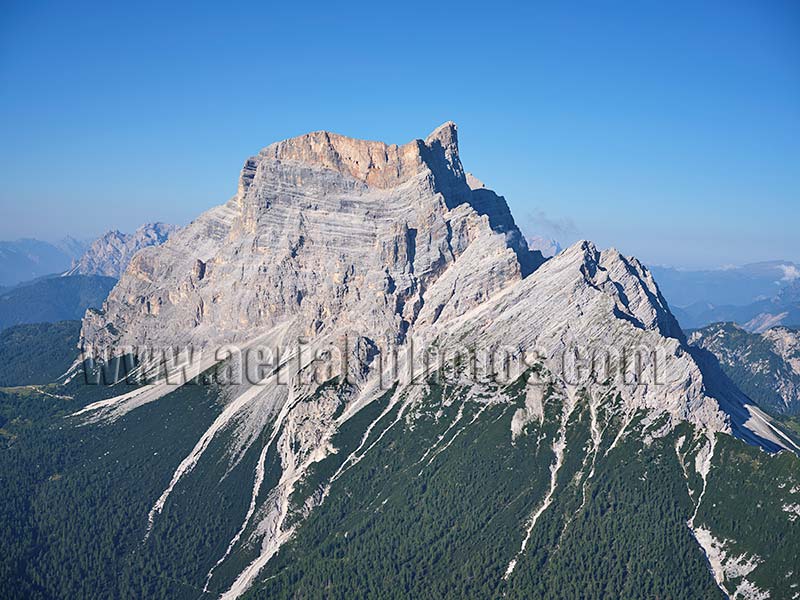 AERIAL VIEW photo of Monte Pelmo, Dolomites, Veneto, Italy. VEDUTA AEREA foto, Italia.
