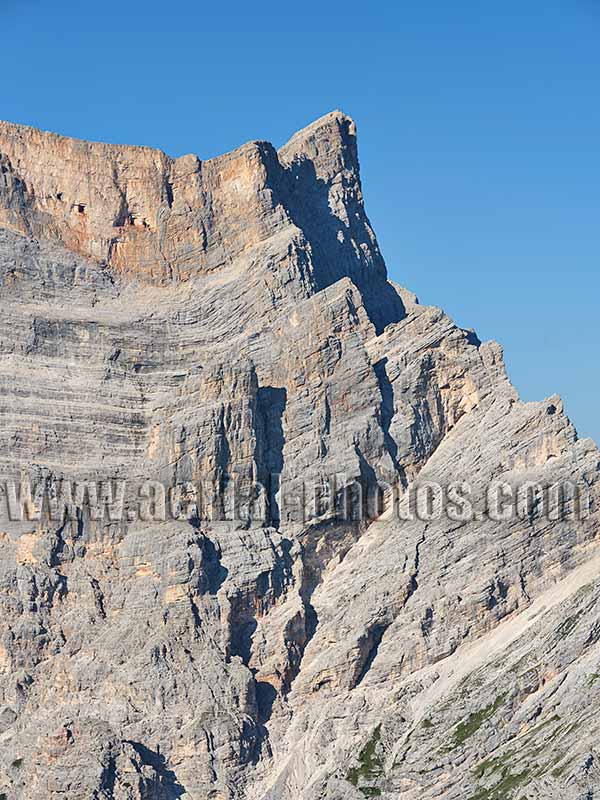 AERIAL VIEW photo of the summit of Monte Pelmo, Dolomites, Veneto, Italy. VEDUTA AEREA foto, Italia.