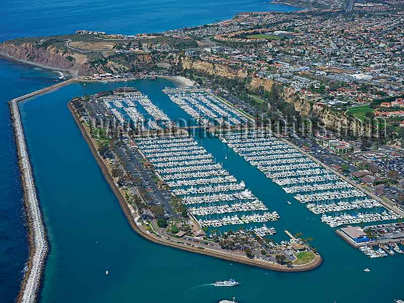 AERIAL VIEW photo of a marina, Dana Point Harbor, Orange County, California, United States.