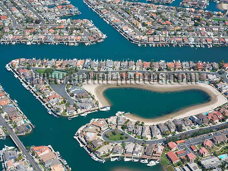 AERIAL VIEW photo of Sunset Beach, Huntington Beach, Orange County, California, United States.