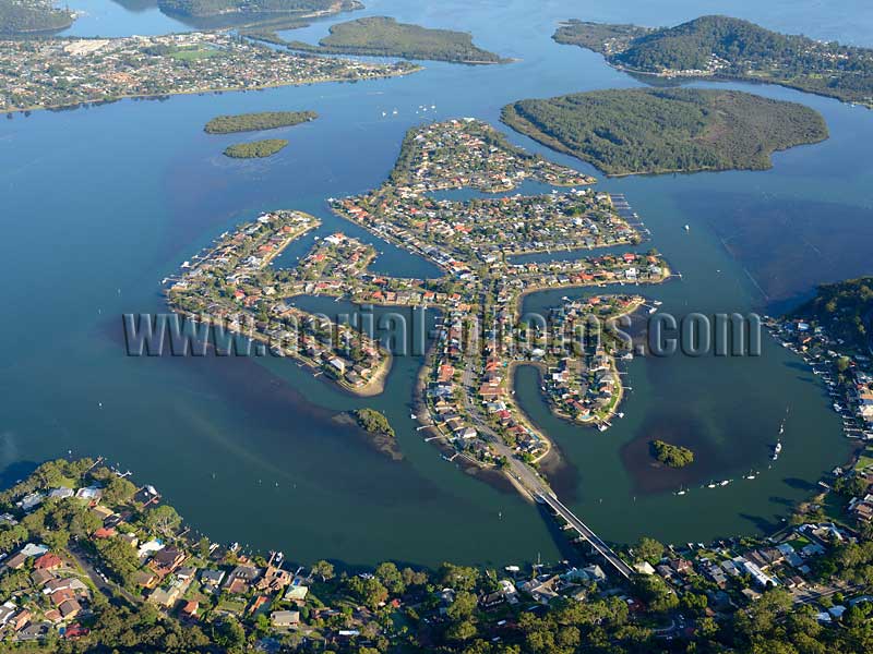 AERIAL VIEW photo of St Huberts Island, New South Wales, Australia.