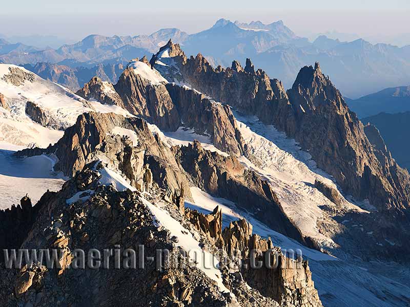 Aerial view. Photo of La Tour Ronde and Gros Rognon, Auvergne-Rhône-Alpes, France. Vue aérienne.