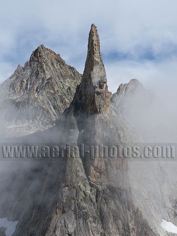 Aerial view. Photo of Dibona Peak, Isère, Auvergne-Rhône-Alpes, France. Vue aérienne.