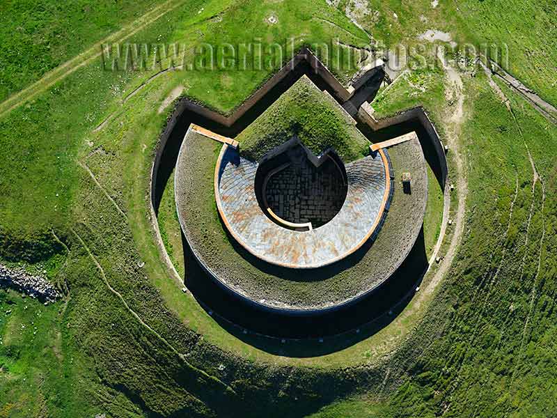 Aerial photo of Fort de Ronce, Savoie, Auvergne-Rhône-Alpes, France. Vue aérienne.