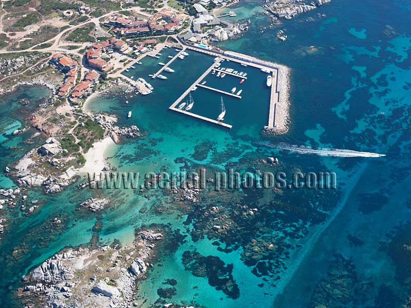 AERIAL VIEW photo of Cavallo Island, Corsica, France. VUE AERIENNE Ile de Cavallo, Corse.
