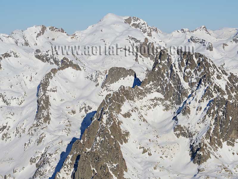 AERIAL VIEW photo of Mount Clapier, Mercantour National Park, Alpes-Maritimes, France. VUE AERIENNE Mont Clapier.