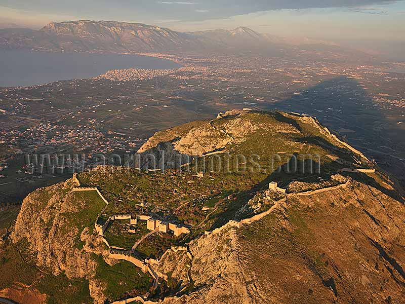 AERIAL PHOTO Acrocorinth, Peloponnese Peninsula, Greece.