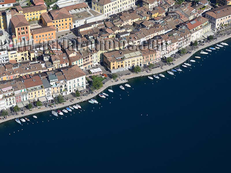 AERIAL VIEW photo of Salò, Lake Garda, Lombardy, Italy. VEDUTA AEREA foto, Lago di Garda, Lombardia, Italia.