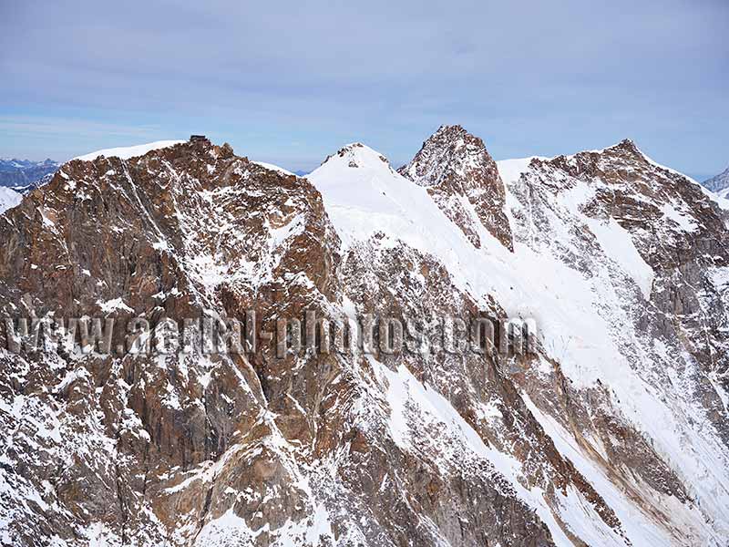 Aerial view of Monte Rosa, Piedmont, Italy. VEDUTA AEREA foto.