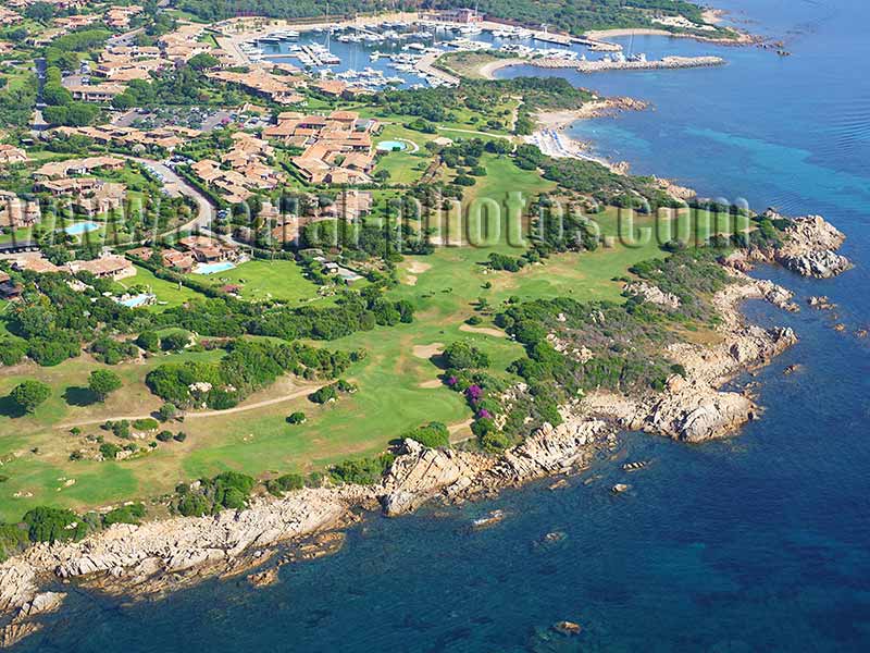 AERIAL VIEW photo of Golf Club Puntaldia, Sardinia, Italy. VEDUTA AEREA foto, Sardegna, Italia.