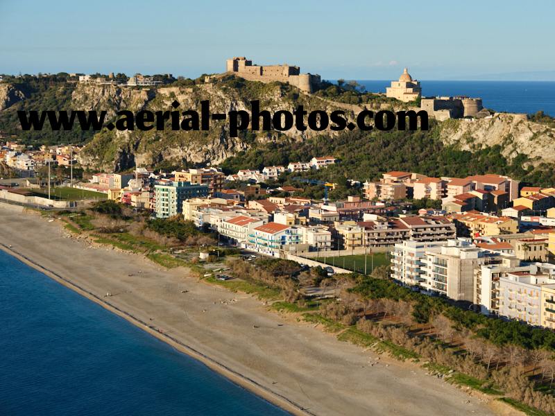 AERIAL VIEW of Milazzo Castle, Sicily, Italy. VEDUTA AEREA foto, Sicilia, Italia.