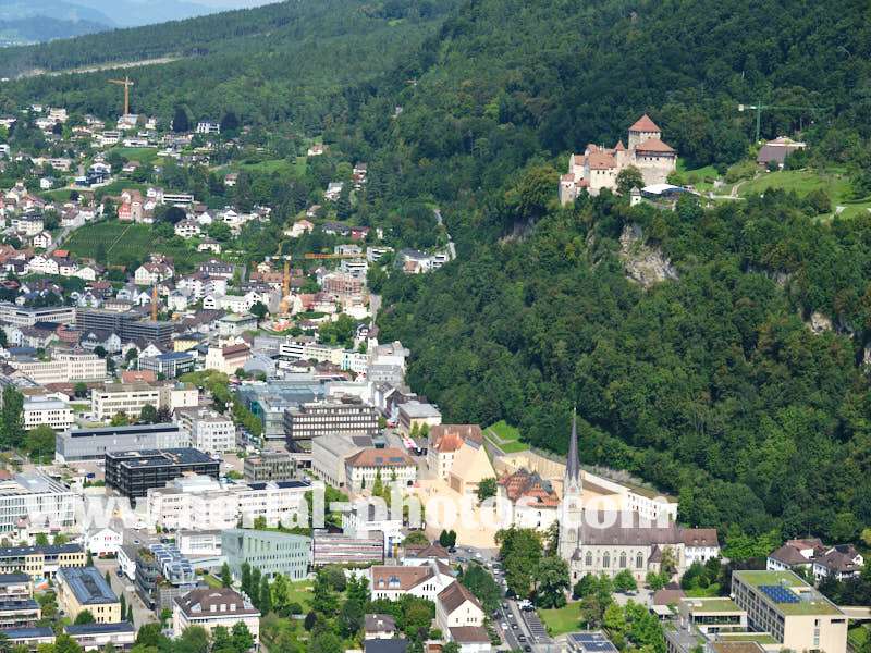 AERIAL VIEW photo of Vaduz in Liechtenstein.
