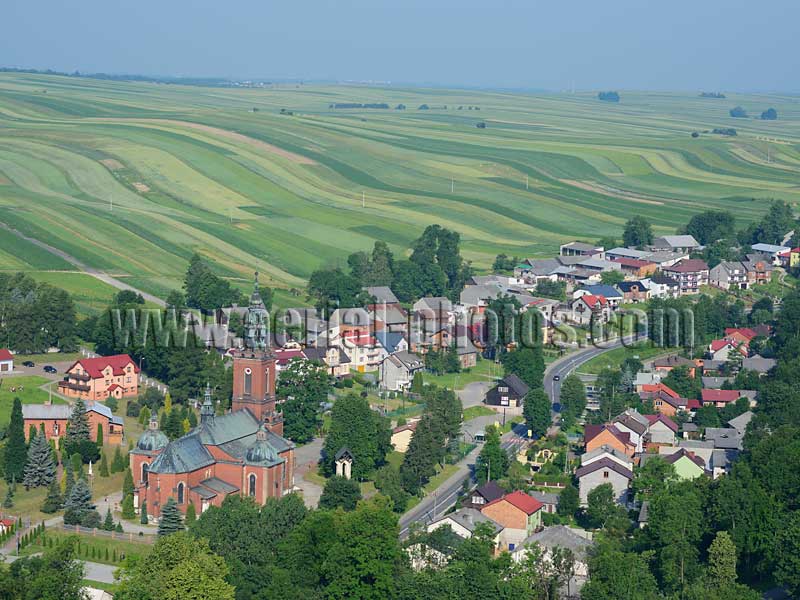 Aerial view, Suloszowa village, Poland. FOTOGRAFIA LOTNICZA Polska.