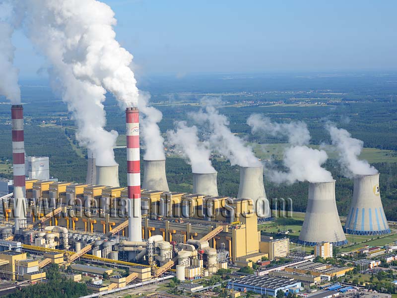 Aerial view, Bełchatów Power Plant, Poland. FOTOGRAFIA LOTNICZA Elektrownia, Polska.