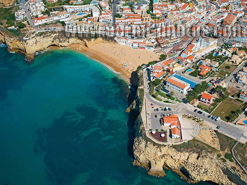 AERIAL VIEW photo of Carvoeiro, Algarve, Portugal. VISTA AEREA.