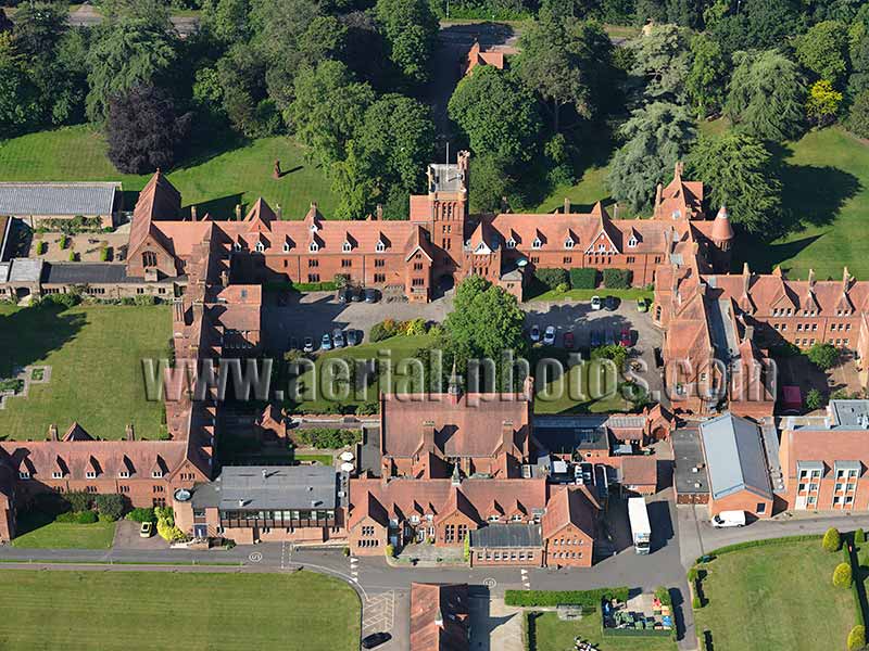 AERIAL VIEW photo of Girton College, University of Cambridge, England, United Kingdom.