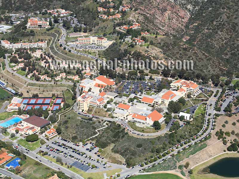AERIAL VIEW photo of Pepperdine University, Malibu, Los Angeles, California, United States.