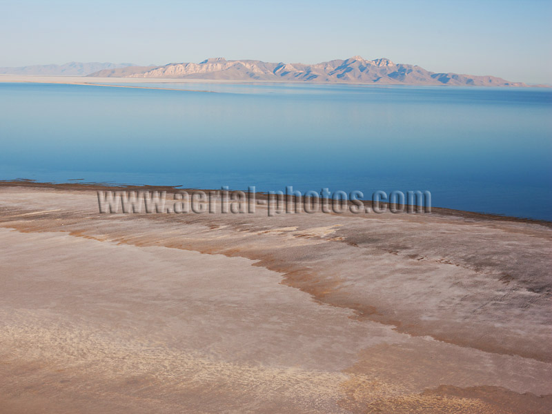 AERIAL VIEW photo of a landlocked sea, Great Salt Lake, Utah, United States.